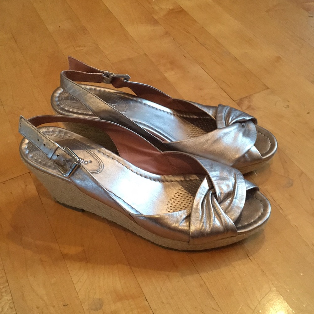 Corso Como gold wedge sandals